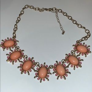 Peach and pink gold plated necklace